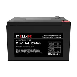 Акумуляторна батарея літій-залізо-фосфатна 12.8В 12Аг Cyclen 12.8V 12AH LiFePo4 (44-00076) - мініатюра 4