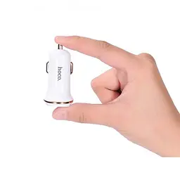 Автомобільний зарядний пристрій Hoco Z1 White 2 USB + USB Cable XiaomicroUSB - мініатюра 2