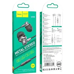 Навушники Hoco Delighted metal universal earphones with microphone M98 чорні - мініатюра 10