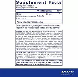 ДГЕА Pure Encapsulations DHEA 25 мг 180 капсул - мініатюра 2