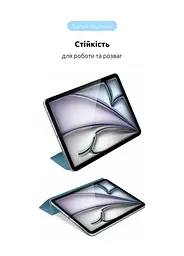 Чехол-книжка для планшета Apple iPad Air 11 (2024), Original Smart Case, denim, 11 , подставка на планшет, искусственная кожа, микрофибра, магнитная крышка с автоотключением экрана, ArmorStandart (ARM74640) - мініатюра 5