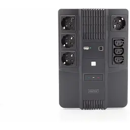 Джерело безперебійного живлення Digitus All-in-One, 800VA/480W, LED, 4xSchuko/3xC13, RJ45, USB - мініатюра 2