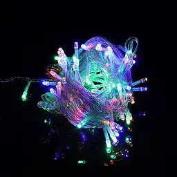 Гірлянда світлодіодна від мережі з білим дротом Y25-01M 19598 3.5 м 100 LED мультиколор