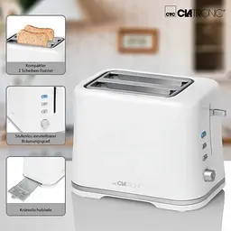 Тостер Clatronic TA 3554 White-silver - мініатюра 6