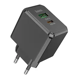Сітчастий зарядний пристрій HOCO CS14A Ocean PD20W+QC3.0 charger Чорний