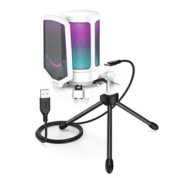 Мікрофон конденсаторний Fifine A6V-W Ampli Game RGB USB White - мініатюра 9