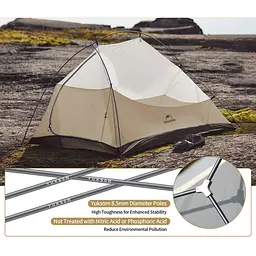 Намет двомісний Naturehike Cloud Up Pro CNK2350WS020, коричневий - мініатюра 3