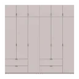Розпашна Шафа для одягу Doros Лукас Кашемір 3+3 ДСП 240х50х240 (42005108) - мініатюра 4
