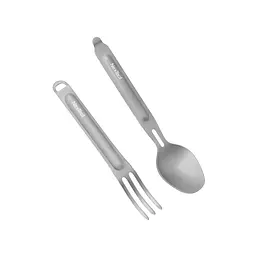 Туристичний набір ложка-виделка Nextool Titanium Tableware Set, титан - мініатюра 5