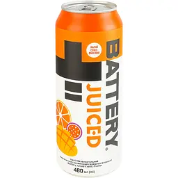Напій енергетичний Battery Juiced Exotic fruits безалкогольний соковмісний середньогазований 480мл