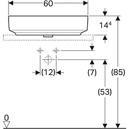 Раковина Geberit VariForm 60 500.778.01.2, Білий - мініатюра 4
