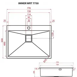 Мийка кухонна Weilor IMMER WRT 7750 - мініатюра 10