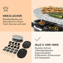 Гриль раклет Klarstein All-U-Can Grill Raclette 4-in-1 (10039923) - мініатюра 5