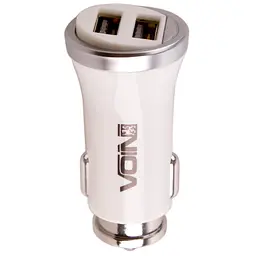 Автомобільний зарядний пристрій Voin 2USB 12/24V - 5V 2.4A (C-2411W) - мініатюра 2