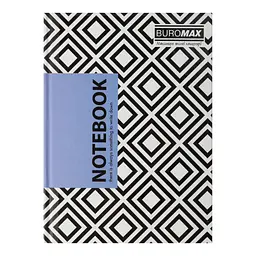 Блокнот Buromax Insolito А5 96 аркушів у клітинку з твердою обкладинкою синій (BM.24511102-02)