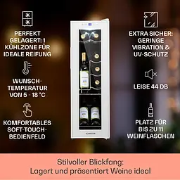 Винний холодильник Klarstein Shiraz 12 Slim Uno (10040213) - мініатюра 2
