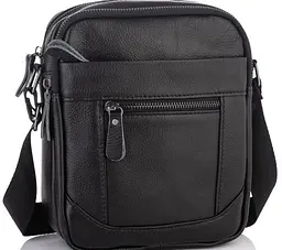 Чоловіча сумка з натуральної шкіри Tiding Bag Чорна (SA25-223A)