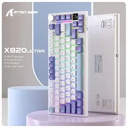 Клавіатура Attack Shark X820 Ultra Lavender (AS-6972792471273-L-UA) [166730] - мініатюра 5