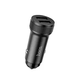 Автомобільний зарядний пристрій HOCO Z49 Level dual port car charger чорний - мініатюра 5