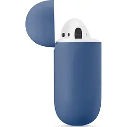 Чохол для навушників New Silicone Case для AirPods 2 Blue Gray [44397] - мініатюра 3