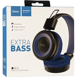Стереогарнітура Bluetooth Hoco W16 Blue - мініатюра 3