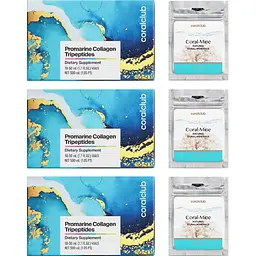 Промарин Трипептиди Колагену Курс на місяць & Корал Майн Корал Клаб | Promarine Collagen Tripeptides & Coral Mine Coral Club