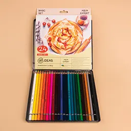 Набір олівців акварельних 99IDEAS "Aqua Expert" 24 кольори, Basic Set, металева коробка, 99AE-24BAS - мініатюра 4
