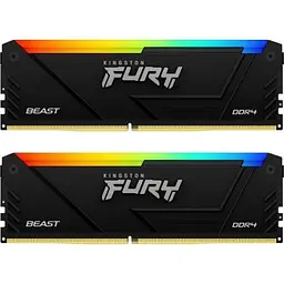 Модуль пам'яті для комп'ютера DDR4 32GB (2x16GB) 3600 MHz FURY Beast RGB Kingston Fury (ex.HyperX) (KF436C18BB2AK2/32) - мініатюра 5