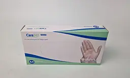 Рукавички вінілові Care 365 одноразові без пудри білі розмір М 100 шт. - мініатюра 5