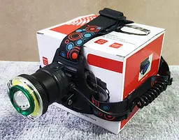 Налобний акумуляторний ліхтар на голову Bailong T6 + COB для риболовлі 2 х 18650 Headlamp-HL2-1006 - мініатюра 5