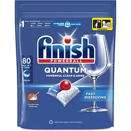 Капсулы для посудомоечных машин Finish Quantum All in 1 80 шт.