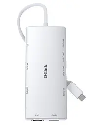 USB-Хаб D-Link USB-С Хаб DUP-A01 10in1 2xHDMI, 1xGE, 2xUSB-C, 1xUSB-A 3.1, 1xUSB-A 3.0, 1xSD, 1xmicroSD, 1xUSB-C PD (DUP-A01) - мініатюра 2