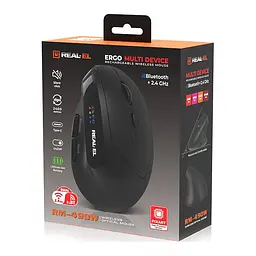 Миша бездротова REAL-EL RM-490W Чорний - мініатюра 9