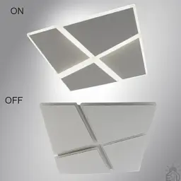 Керована світлодіодна люстра AERO 70W 4S-455x455x57-WHITE-220-IP20 ESLLSE - мініатюра 5