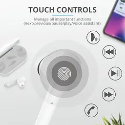 Навушники Trust Nika Touch True Wireless Mic White (23705_Trust) - мініатюра 12