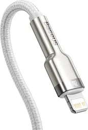 Кабель Baseus Cafule Metal USB-C - Lightning (M/M), 1 м Білий (6953156202078) - мініатюра 3