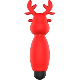 Вібратор для клітора Erospace Sweet Play Mini Reindeer Vibrator A10 8.8 см червоний
