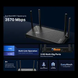Бездротовий маршрутизатор TP-Link Archer BE230 - мініатюра 4
