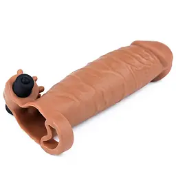 Насадка на пеніс Lovetoy Pleasure X-Tender Add 2" 16.5 см (коричневий) - мініатюра 5