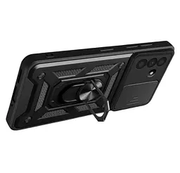 Чохол Primo Shockproof для Samsung Galaxy M56 5G (SM-M566) - протиударний, з підставкою і шторкою камери - Black - мініатюра 4
