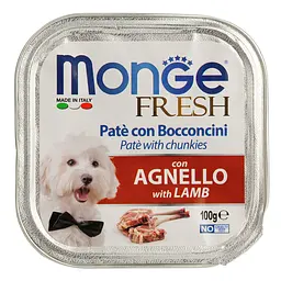 Вологий корм Monge Dog Fresh з ягням, 100 г - мініатюра 2