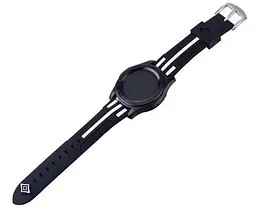Силіконовий ремінець Primo Dart для годинника Huawei Watch GT 2/GT Active 46 мм Black White - мініатюра 3