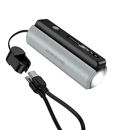 Зовнішній аккумулятор BOROFONE BJ87 Star power bank with flashlight and cable(5000mAh) Чорний