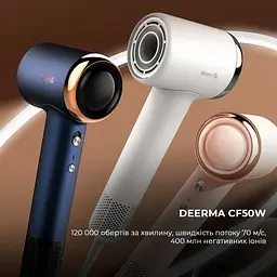 Фен Deerma DEM-CF50W Navy Blue - мініатюра 2