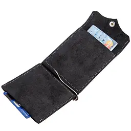 Шкіряний затиск для купюр GRANDE PELLE 8х11х1 см acs0015761 - мініатюра 5