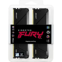 Модуль пам'яті DDR4 Kingston FURY Beast RGB 2x8GB 3200 MHz (KF432C16BB2AK2/16WP) [148740] - мініатюра 5