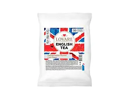 Чай пакетований чорний LOVARE 50 пакетиків English tea прозор пакет