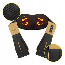 Накидка-масажер 4FIZJO Shiatsu Ultra+ для шиї та спини, акумуляторна 4FJ0566 Black/Gold (P-5907739319081) - мініатюра 8