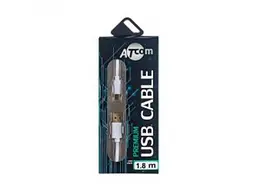 Кабель ATCOM (13427) USB 2.0/USB type C, 1.8м, білий