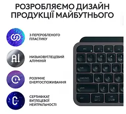 Клавіатура MX Keys S Wireless Ukr Graphite (L920-011593) Logitech teh0022928 - мініатюра 8